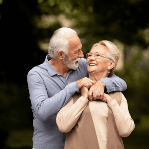 Happy retired couple because of Orlando Ali Financial's recommended pension plans