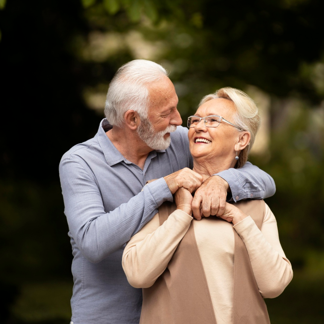 Happy Retired Couple Because Of Orlando Ali Financial'S Recommended Pension Plans